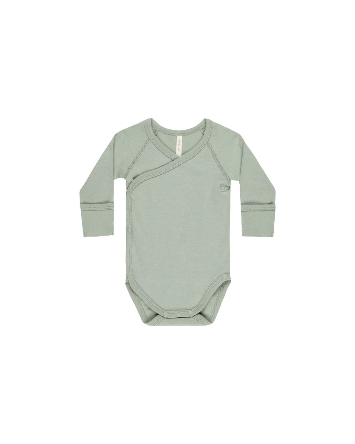 Quincy Mae Side Snap Bodysuit Sage