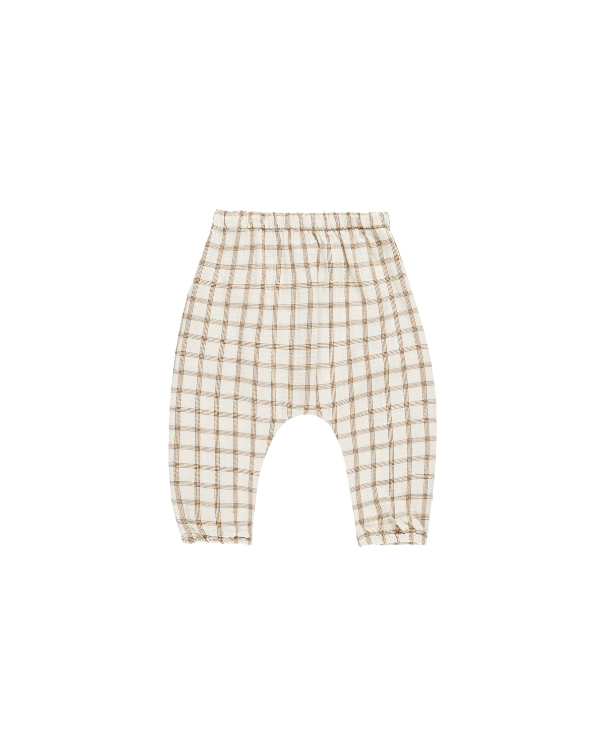 Quincy Mae WOVEN PANT CINNAMON PLAID