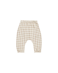 Quincy Mae WOVEN PANT CINNAMON PLAID