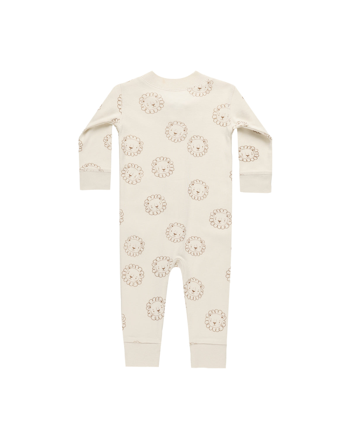 Quincy Mae ZIP LONG SLEEVE SLEEPER LIONS-NATURAL