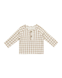 Quincy Mae ZION SHIRT CINNAMON PLAID