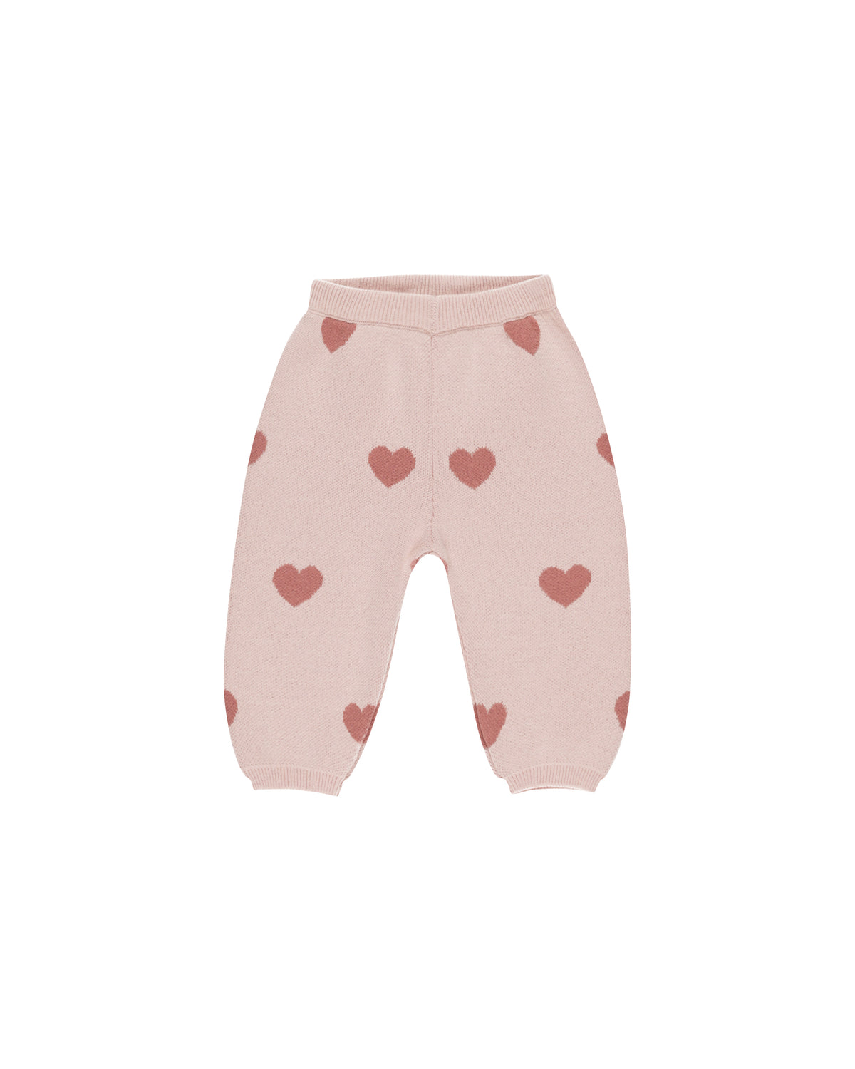 Quincy Mae Heart Knit Pants Bubblegum