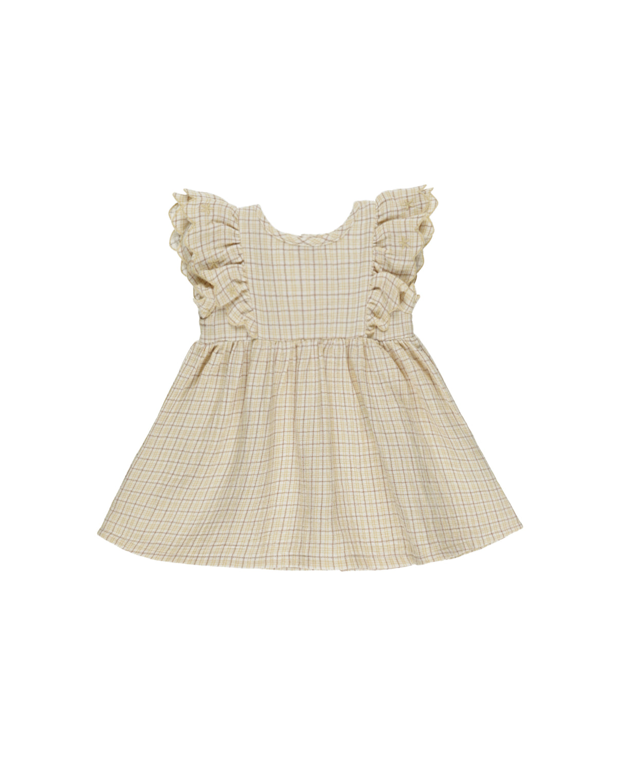 Quincy Mae Alina Dress - Yellow Plaid