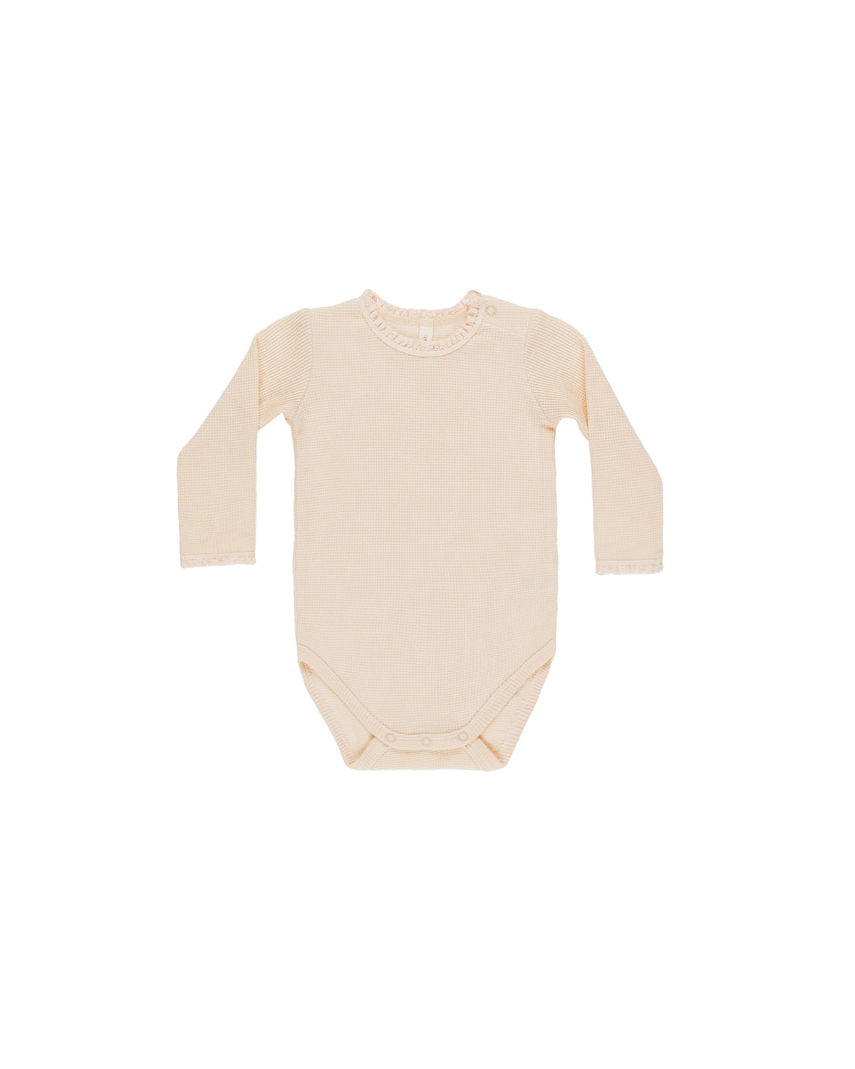 Quincy Mae Waffle Long Sleeve Bodysuit - Antique