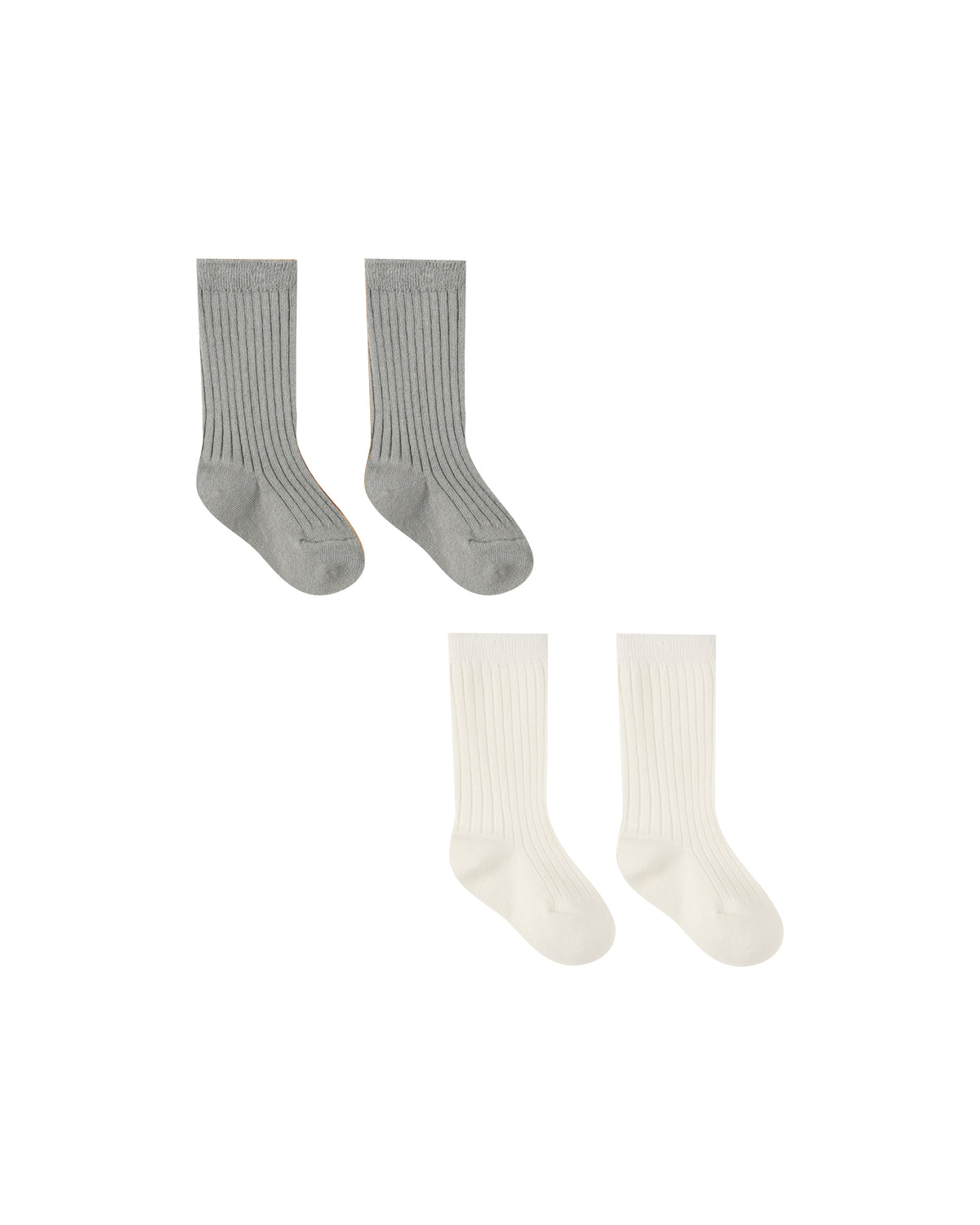 Quincy Mae SOCKS SET || IVORY, DUSTY BLUE