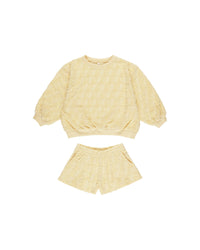 Rylee and Cru Summer Terry Set || Waves Yellow