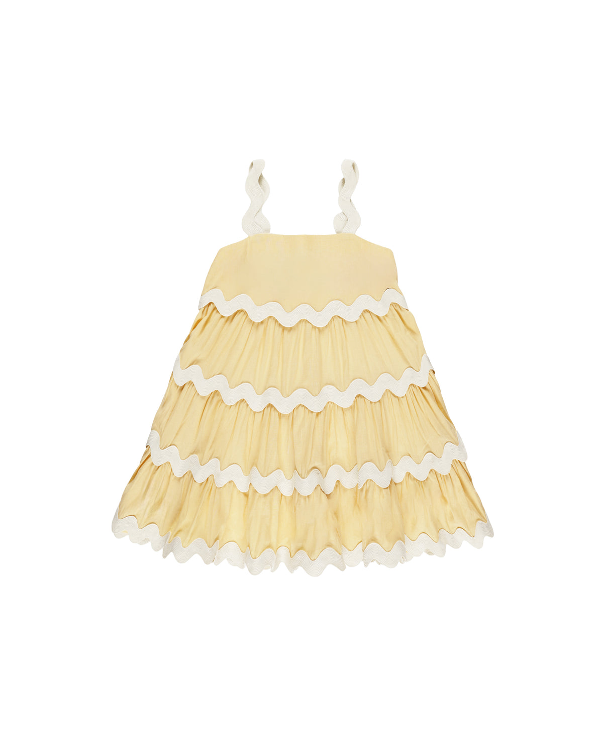 Rylee and Cru Ric Rac Dress || Yellow