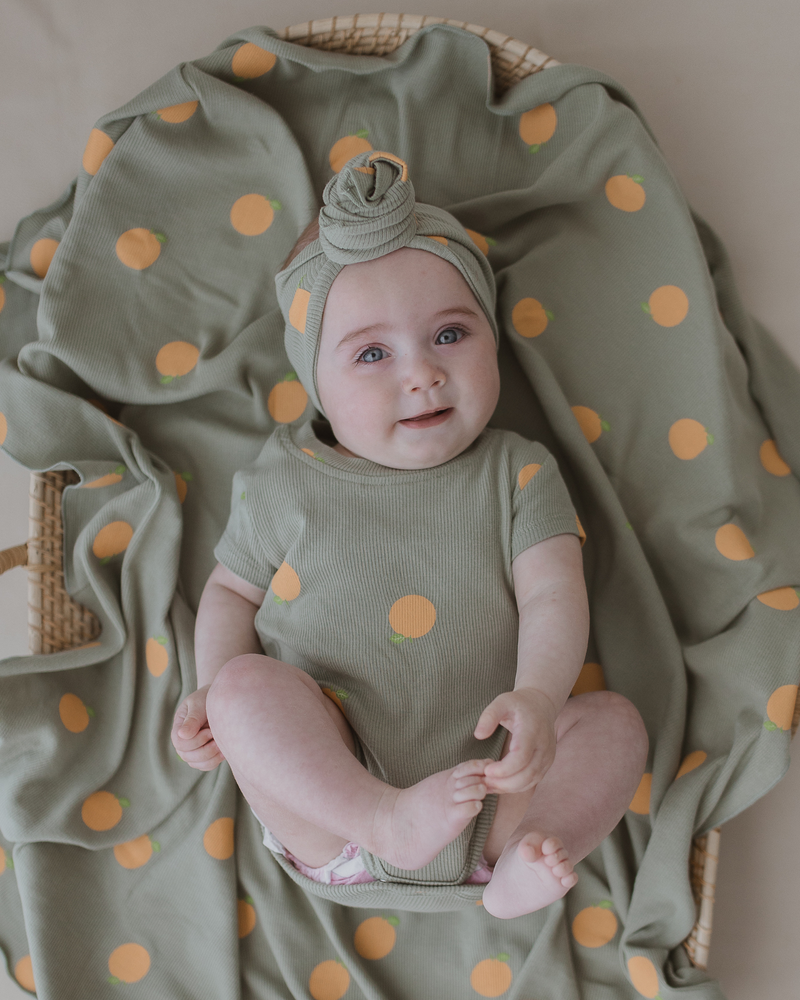 Susukoshi ORGANIC Swaddle Blanket Oranges