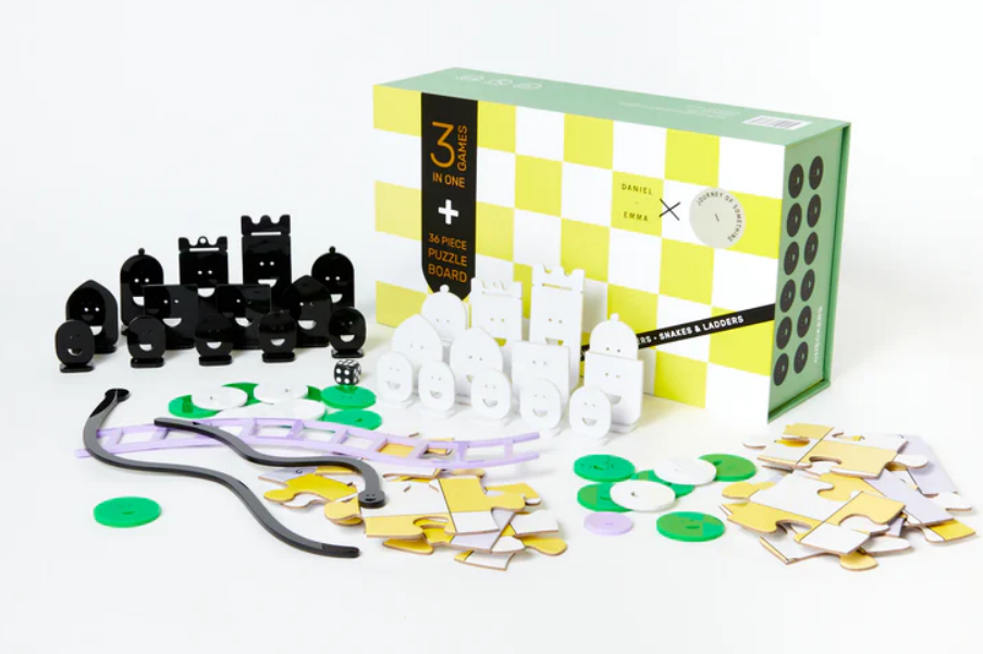Journey Of Something 3 in 1 Game Set - Chess, Checkers & Snakes & Ladders