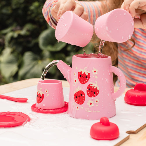 Tiger Tribe Silicone Tea Set - Strawberry Patch