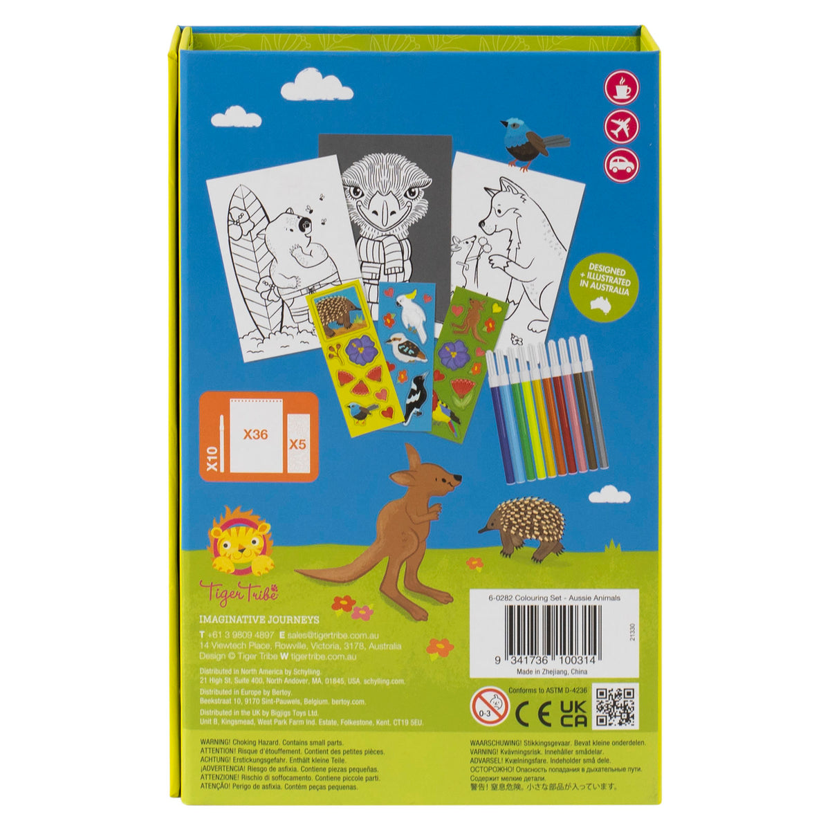 Tiger Tribe Colouring Set - Aussie Animals