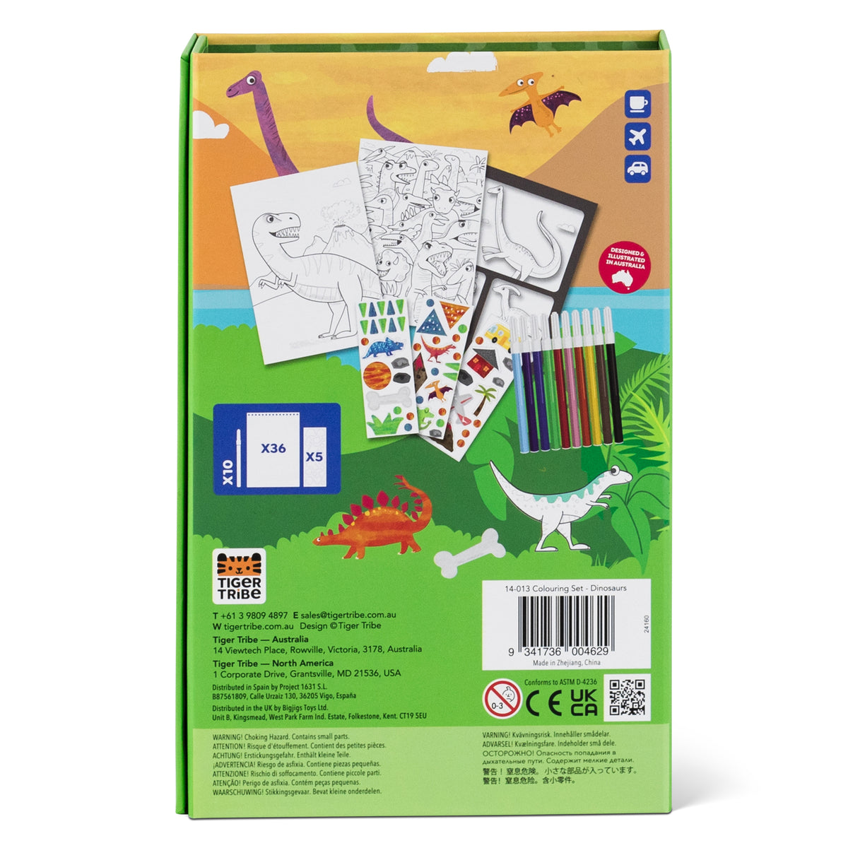 Tiger Tribe Colouring Set - Dinosaurs