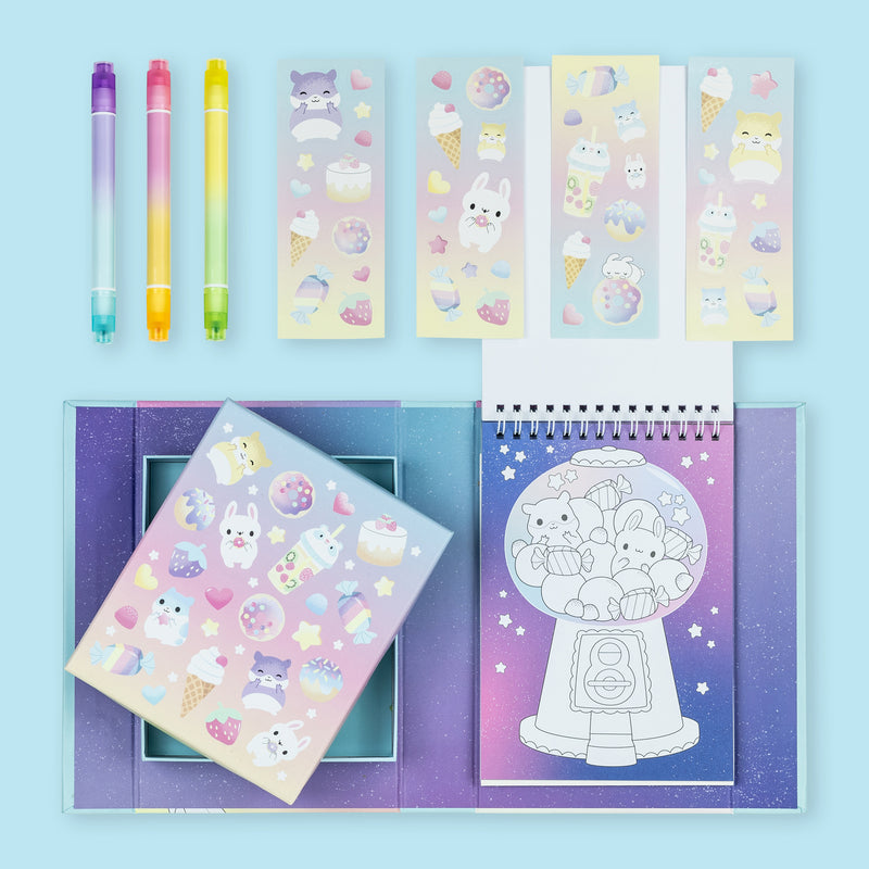 Tiger Tribe Pastel Colouring Set - Kawaii Cafe