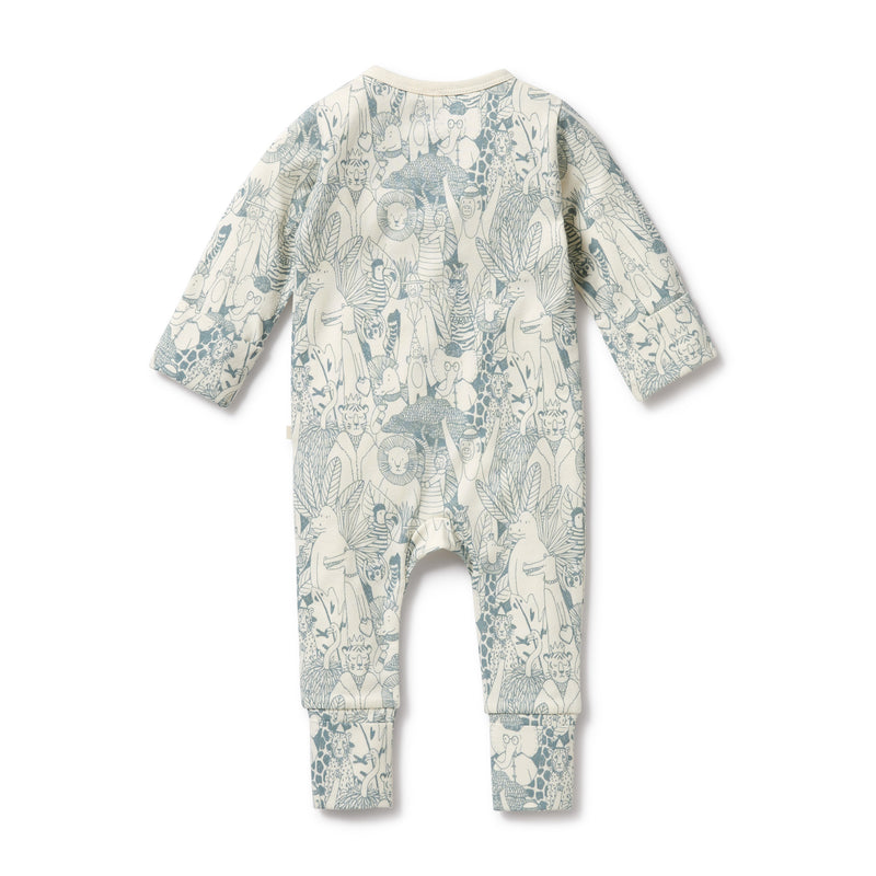 Wilson and Frenchy Hello Friends Organic Zipsuit with Feet