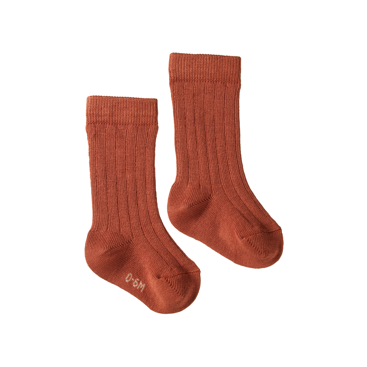 Nature Baby Organic Rib Socks Clay