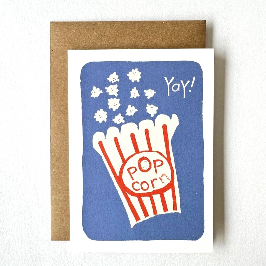 Florence Fry Popcorn Yay! Greeting Card