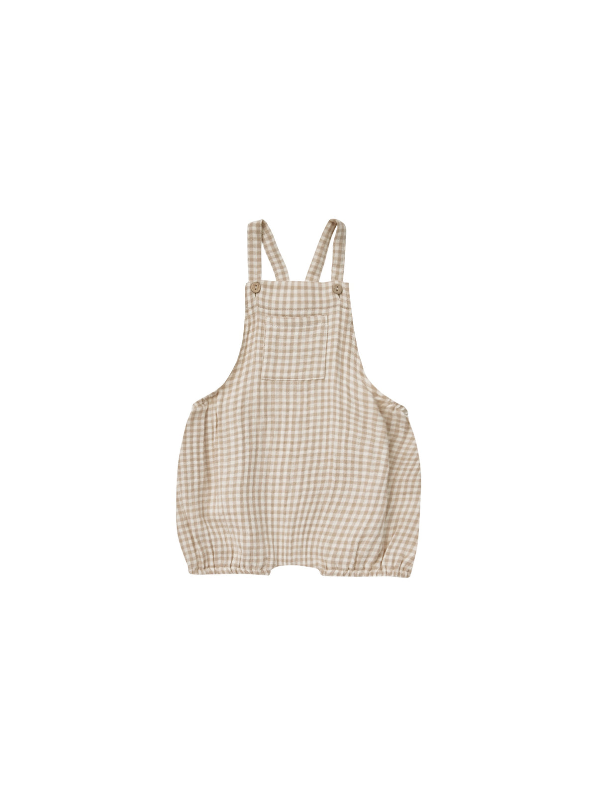 Quincy Mae Hayes Romper Oat Gingham