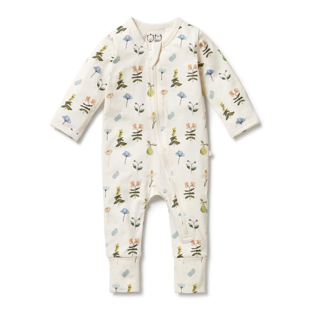 Wilson and Frenchy Petit Garden Organic Zipsuit with Feet - Petit Garden